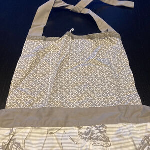 Women's vintage Apron, One Size, Beige and Gray
